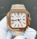 TW Factory Swiss Grade Patek Philippe Cubitus 5821 Half Rose Gold White Dial Watch 45 mm